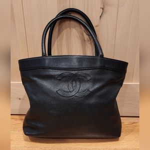 Chanel Vintage CC Caviar Tote